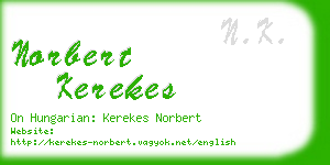 norbert kerekes business card